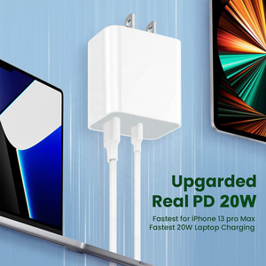20W PDデュアルUSB C/Aコンパクト壁充電器高速充電器iPhone用サムスンAndroidデバイス用OTP & OVPプロテクション - Product Image 4
