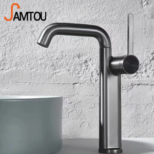 SAMTOU Faucet Easy Installation Bathroom Sink Faucet Above or <strong>Below</strong> Counter, Hot &amp; Cold <strong>Mixer</strong> - Product Image 1