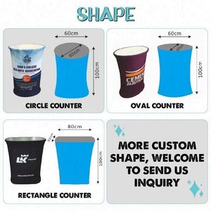 Hiện đại nhôm Polyester triển lãm thương mại khuyến mãi Bảng di động khuyến mãi truy cập hình bầu dục Pop Up bảng - Product Image 3