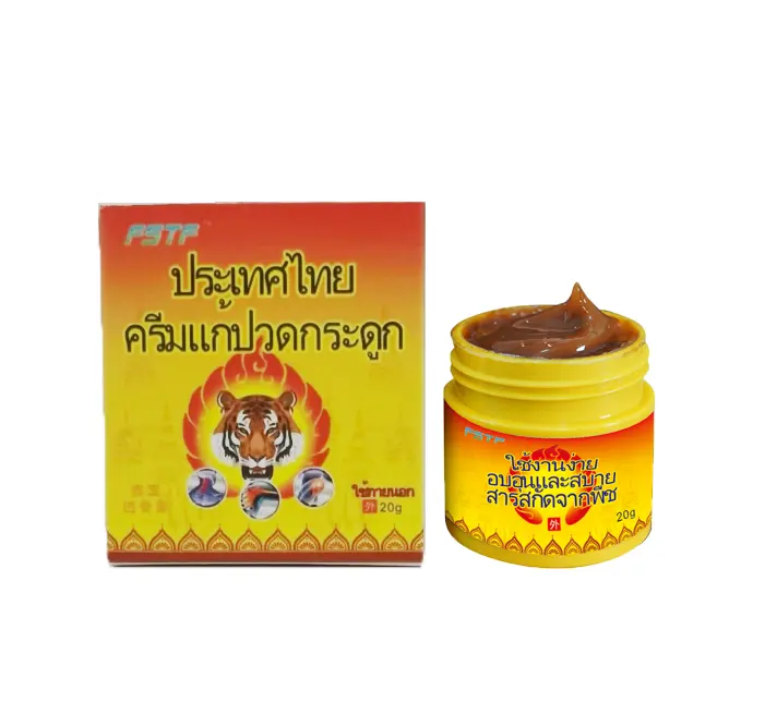 Fabbrica OEM Thai tigre balsamo per alleviare il collo, spalle, vita e dolore alle gambe massaggio crema calda