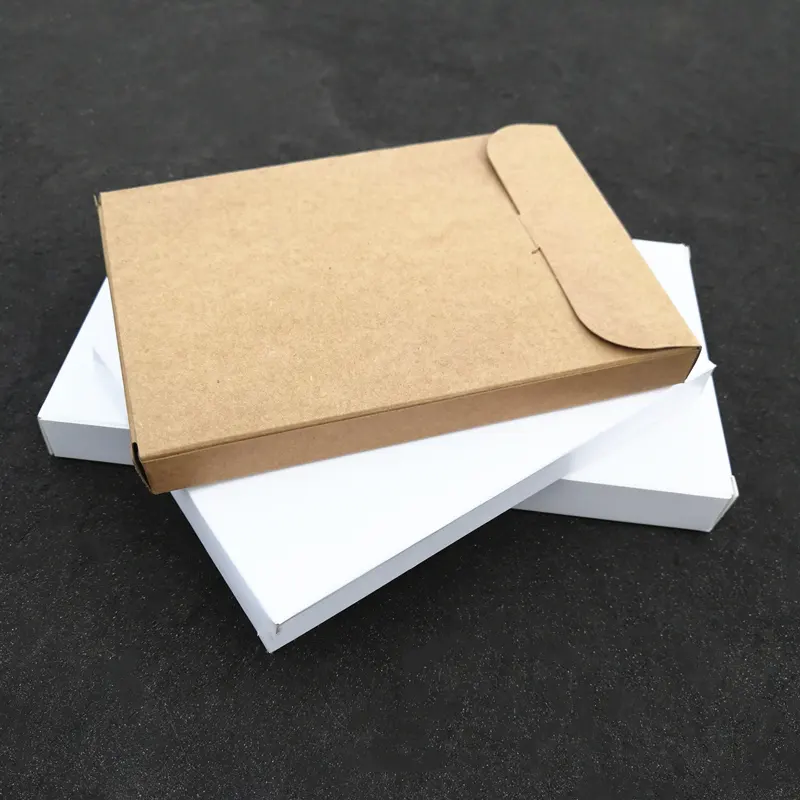 Caja de embalaje de papelería, paquete de cosméticos de papel en blanco para regalo de foto o sobre, tarjeta postal de boda