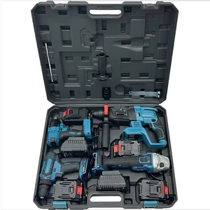 เครื่องมือไฟฟ้าในครัวเรือนชุดคําสั่งผสม 20v 4 ชิ้น 8 ชิ้นชุดเครื่องมือไฟฟ้าที่ใช้แบตเตอรี่ลิเธียม