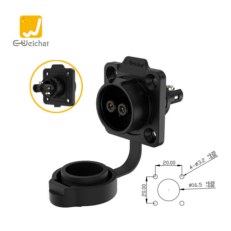 LP16-2pin Female Socket Flange