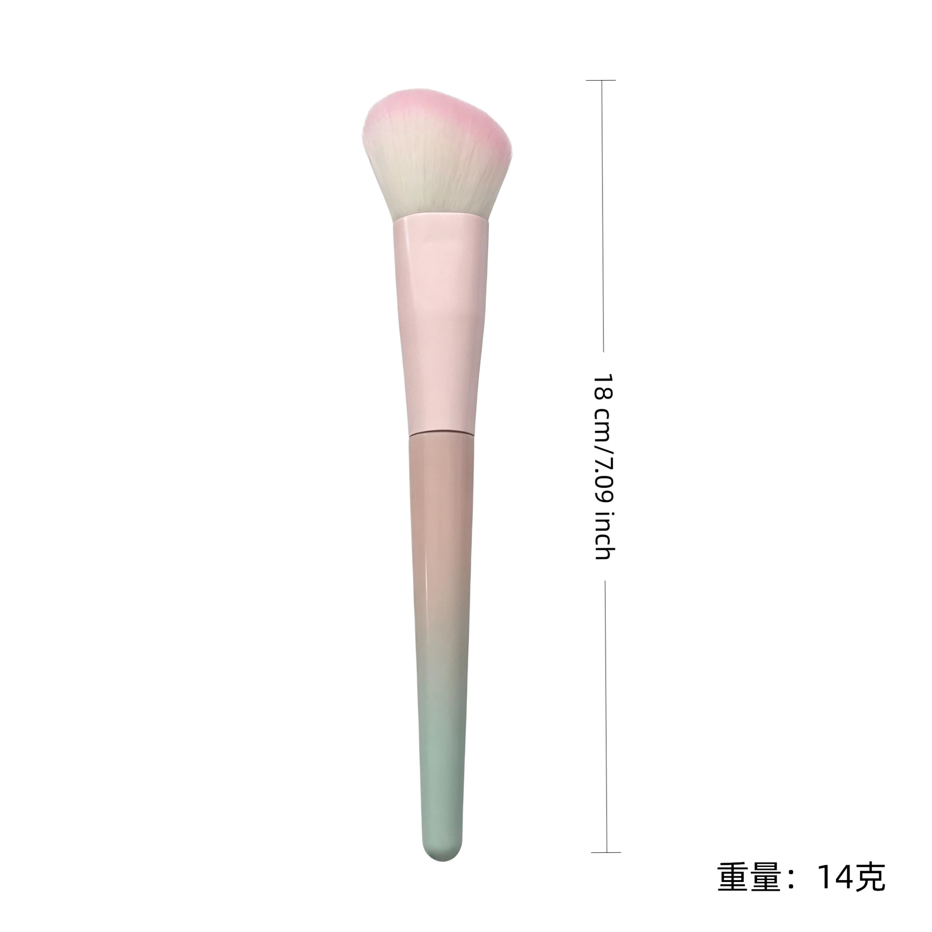 Single makeup brush gradient color - slanted head