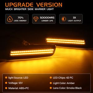 Lexus için 2 adet ön Side Marker gösterge lambası Lexus GS400 GS430 LS400 Scion xA Prius baz led tekrarlayıcı reflektör flaşör işık - Product Image 2