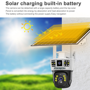 JOAREON V380 4MP Cámara de red de doble lente Gran angular Tres imágenes Ultra-Low-Power PIR Body Infrared Sensing PTZ Cámara solar - Product Image 5
