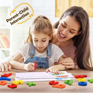 Eğitim kağıt okul öncesi oyuncaklar çocuk yazım öğrenme için mektup yazım oyunu ve görüş kelimeleri eşleşen - Product Image 2