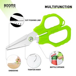 S04 thép không gỉ 6.1in màu xanh lá cây xách tay sraided dòng lưỡi câu cá cắt Clipper kéo mở Walnut Cracker chức năng - Product Image 4