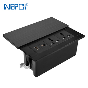 Venta caliente cubierta deslizante enchufe de escritorio con carga rápida salida USB tipo de pintura enchufe Universal montado al ras 250V 10A - Product Image 2