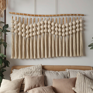 Boho Đầy Màu Sắc Hình Cầu Macrame Trang Trí Nghệ Thuật Tường Treo Thiết Kế Tấm Thảm Trang Trí Nội Thất Tường Trang Trí Nội Thất Cho Nhà Tường Phòng Khách - Product Image 3