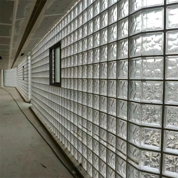 Mattoni di vetro trasparente piastrelle parete decorativa blocchi di vetro produttore di mattoni di vetro