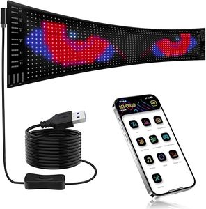 DIY Car Window Colorful Eyes Soft <strong>LED</strong> Screen Dynamic Smart Stick Lamp Programmable Flexible Matrix Screen Display - Product Image 1