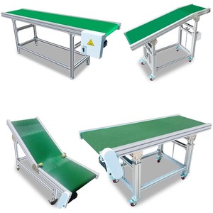 Línea de montaje de producción de cinta transportadora de PVC plana Mini Industrial de altura ajustable fácil de limpiar Sistema de máquina de cinta transportadora - Product Image 3
