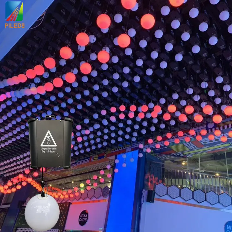 LED Lifting Tube Wall 3d Winde Bühnen beleuchtung Rgb Buntes Dmx Led Lift Ball System Farbe LED Kinetisches Licht für Disco Hochzeit