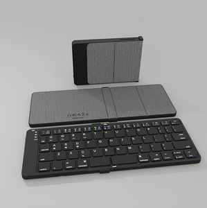 Muti Color Choose <strong>Notebook</strong> <strong>Computer</strong> Phone Foldable Silent Rechargeable Bluetooth Wireless <strong>Keyboard</strong> With Protected Leather Case - Product Image 3