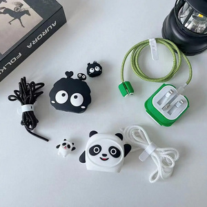 3D สำหรับ Apple หัวชาร์จแบบเร็ว18W 20W ตัวป้องกันที่ชาร์จ4 in 1ตัวป้องกันหัวชาร์จอุปกรณ์ป้องกันสายเคเบิลข้อมูล - Product Image 2