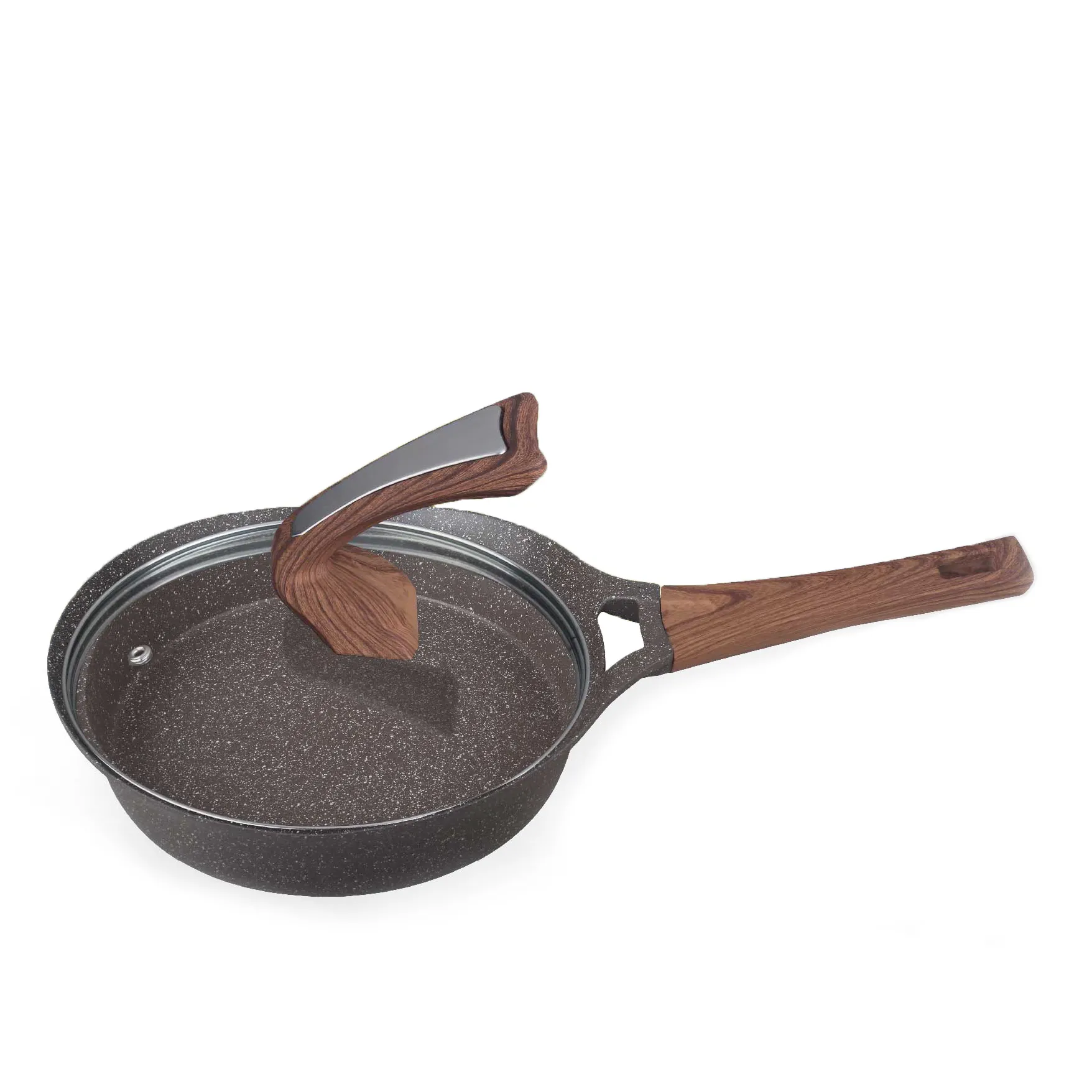 Poêle à frire Wok antiadhésif Poêle en aluminium 28cm Poêle à frire antiadhésive profonde