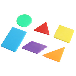 Pieza de conteo XR, pieza geométrica, círculo triangular rectangular, 6 formas, 10 piezas cada una