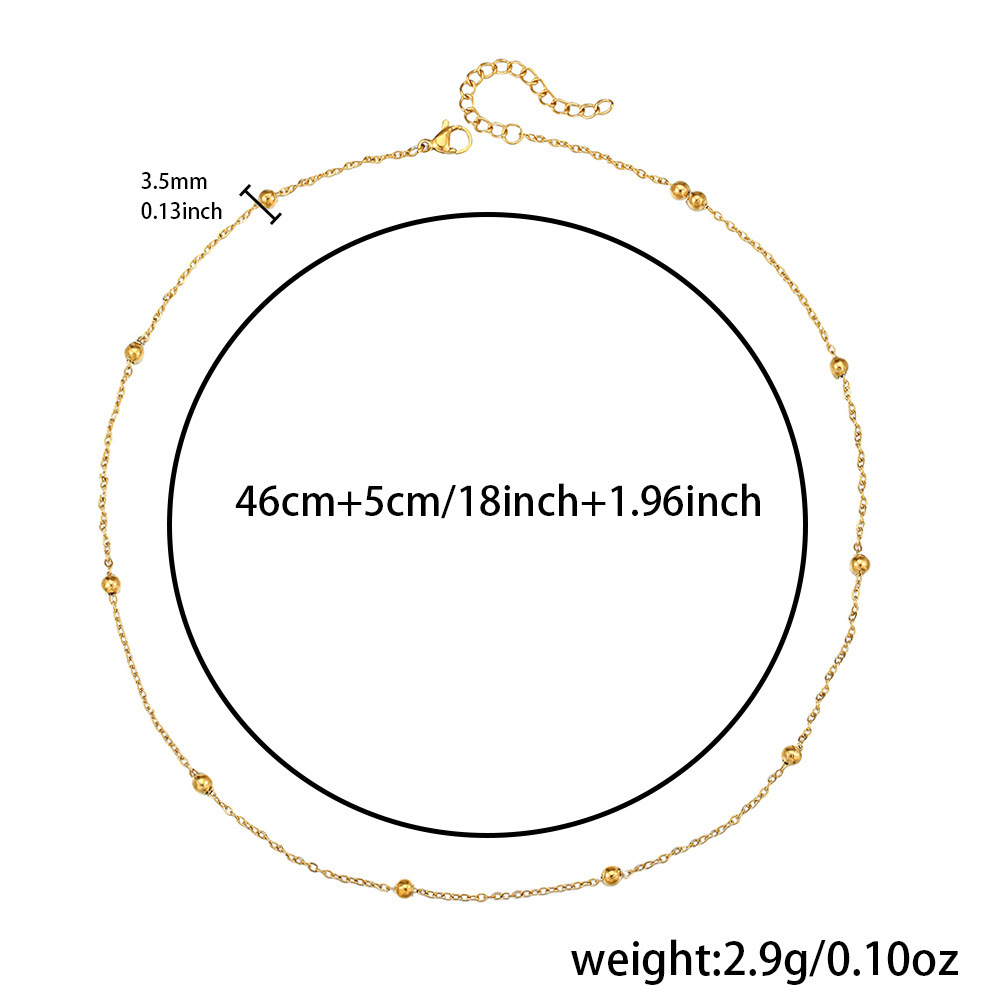 Collier Q0023-1 (perles croisées marteau de 0,4 mm)
