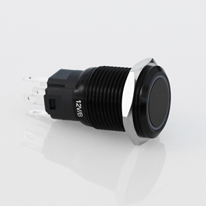 Interruttori a pulsante in metallo nero da 16mm pulsante a Led personalizzati con pulsante a chiusura a Led in metallo IP65 - Product Image 6