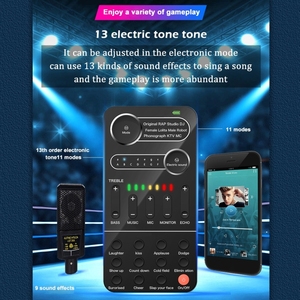 ยี่ห้อใหม่ K9 ชุดเปลี่ยนเสียงเกมถ่ายทอดสดการ์ดเสียงคอมพิวเตอร์มือถือ - Product Image 3