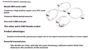 DB9串口线路RS232信道COM端口数据9针公对公对母直通交叉USB电缆 - Product Image 5