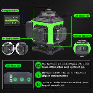 Factory 16 <strong>Line</strong> Wall and Ground-<strong>level</strong> Spirit <strong>Level</strong> 4D All-around Laser <strong>Level</strong> for Outdoor Construction Tools - Product Image 4