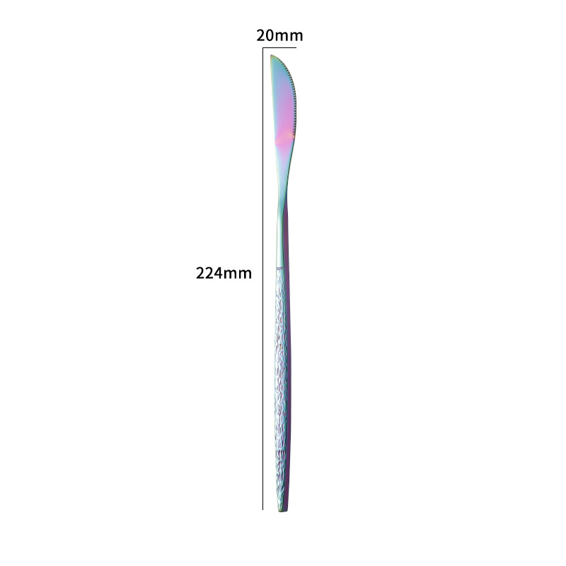 dinner knife -- rainbow