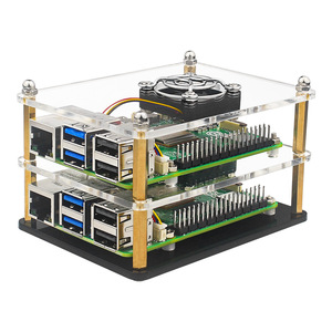 Aismartlink Raspberry Pi 5 Cluster Shell kann mit einer mehr schicht igen Acryl-Wärme ableitung schutzhülle gestapelt werden - Product Image 1