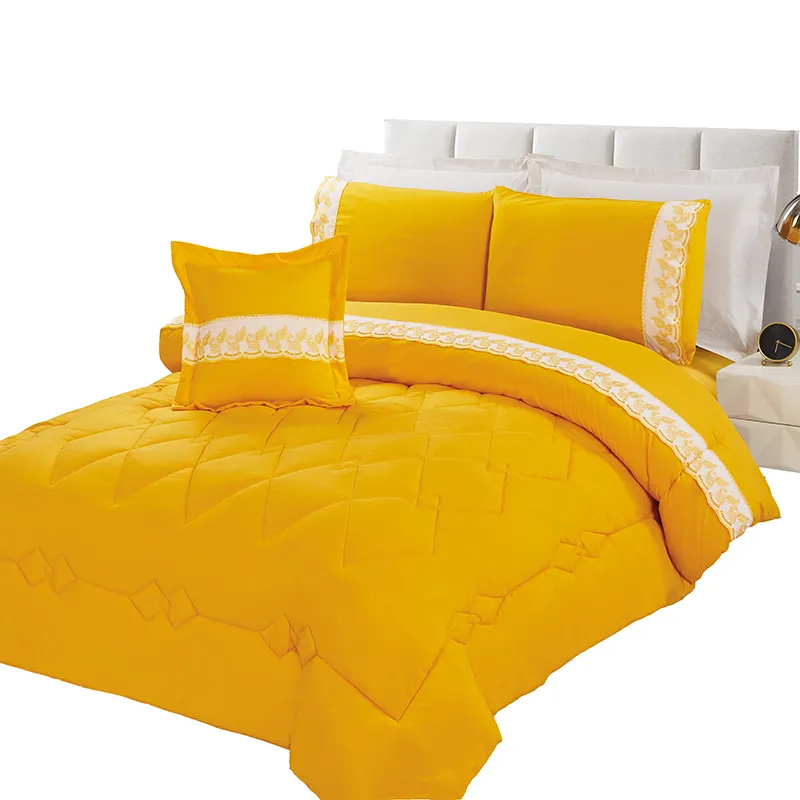 Kosmos bộ đồ giường rắn nhà bán buôn sợi nhỏ Comforter Set Nữ Hoàng
