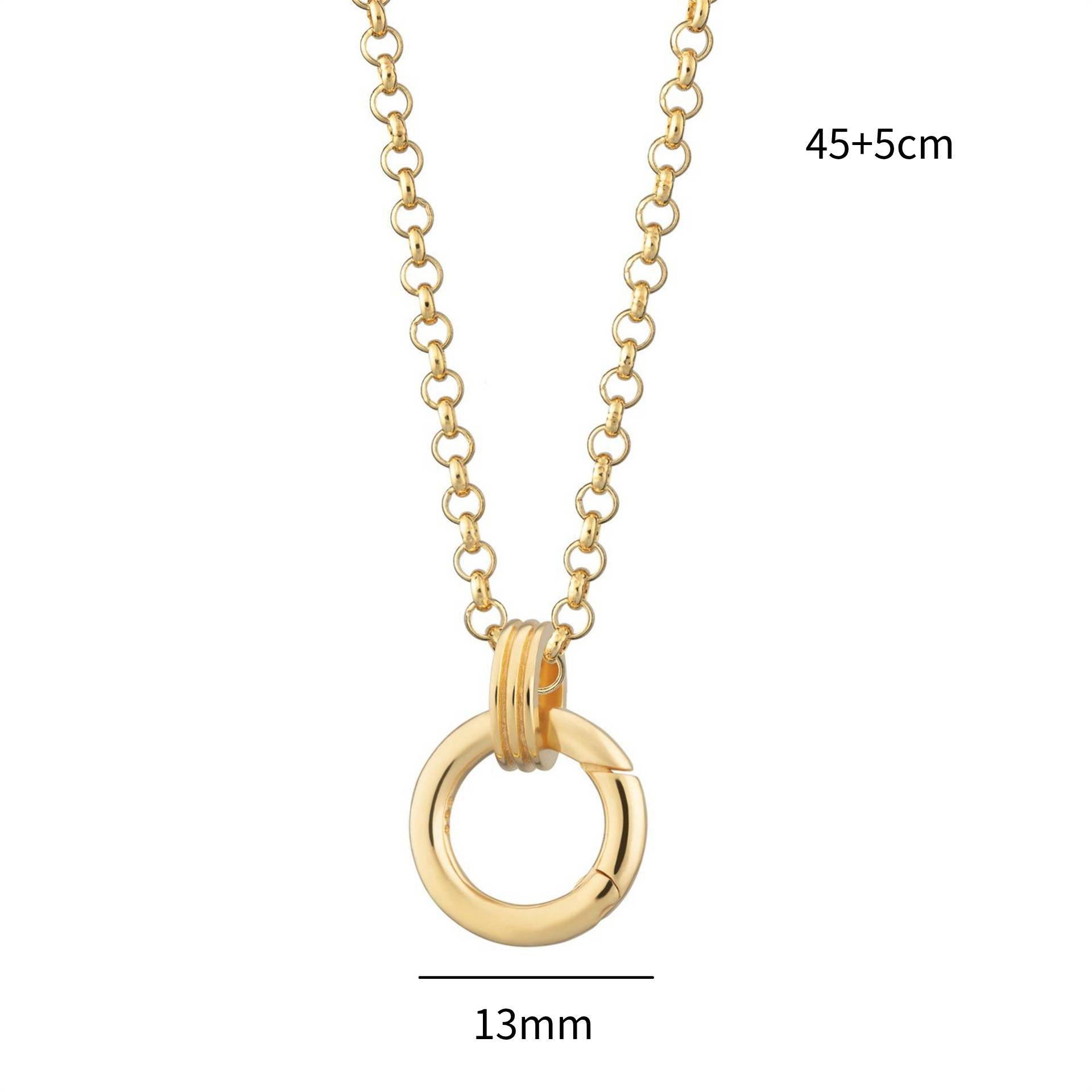 Cadena con hebilla de resorte dorada b(13mm)