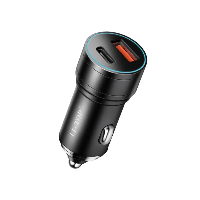 PESTON QC20 12W fast charging PD flash charging Type C car USB cigarette lighter usb type c fast and qc3.0 car charger