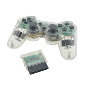 Controlador de Gamepad inalámbrico transparente 2,4G BT para Gamepad de vibración PS2 para controlador inalámbrico PS2 - Product Image 3
