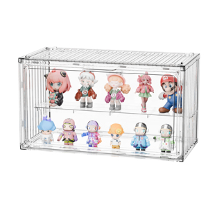 Contenedor estilo transparente garaje Kit figura caja de exhibición apilable plástico figurita vitrinas organizador de almacenamiento - Product Image 6