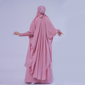 Loriya Latest Islamic Jilbab Abaya Muslim Gilr Abaya <strong>Khimar</strong> <strong>Designs</strong> Traditional Muslim 2 Piece Prayer Abaya <strong>Design</strong> - Product Image 2