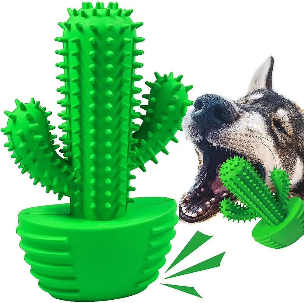 Ad alta resistenza resistente in Silicone cigolante morso giocattolo per cani spazzolino da denti per cani