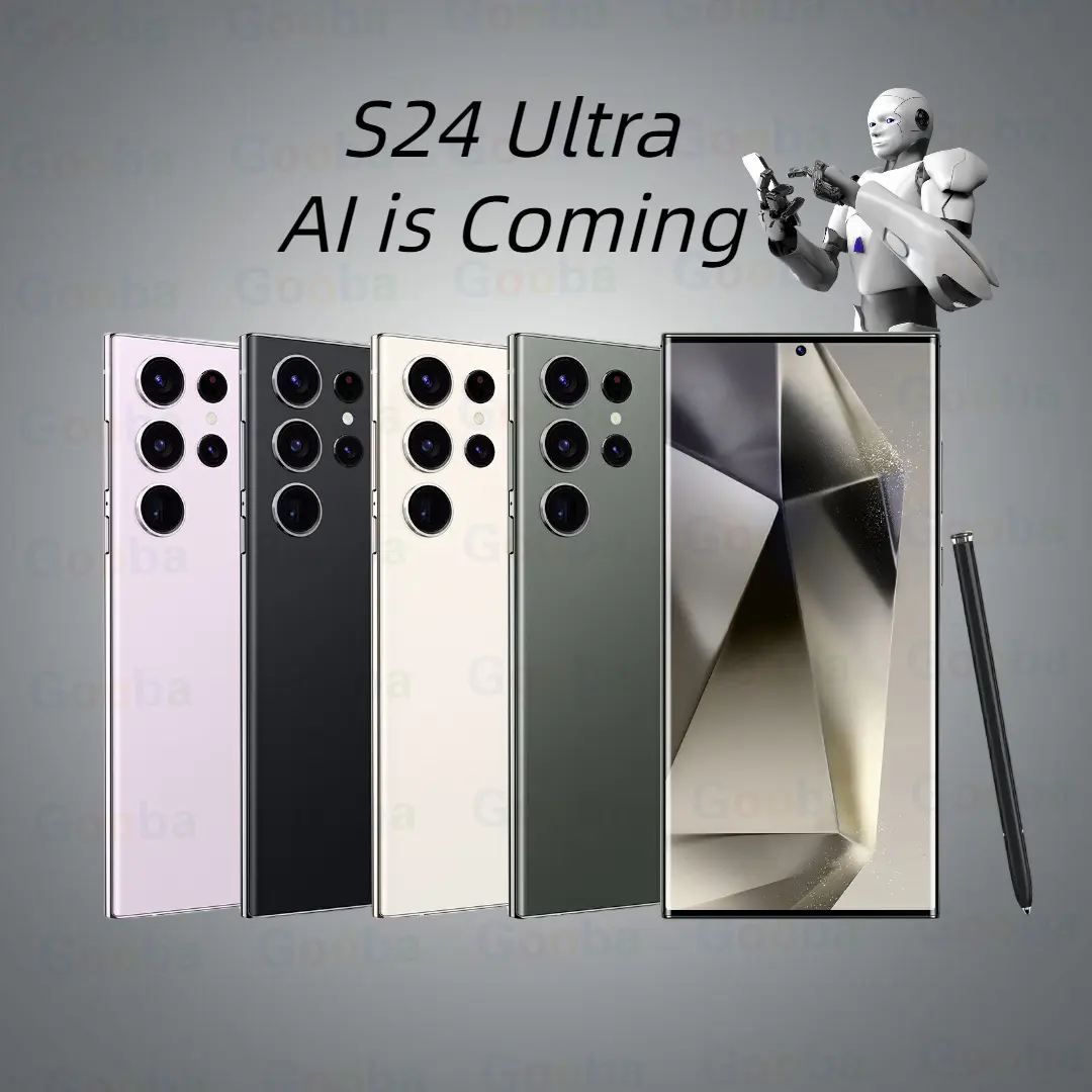새로운 S24Ultra 잠금 해제 휴대 전화 16GB + 1TB 7 인치 큰 화면 Type-C AI 안드로이드 스마트폰 GSM LET 5G 휴대 전화