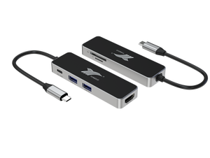 6合1小型移动便携式c型集线器6合1 3.1 usb闪电端口到usb适配器笔记本电脑扩展坞usb-c集线器 - Product Image 2