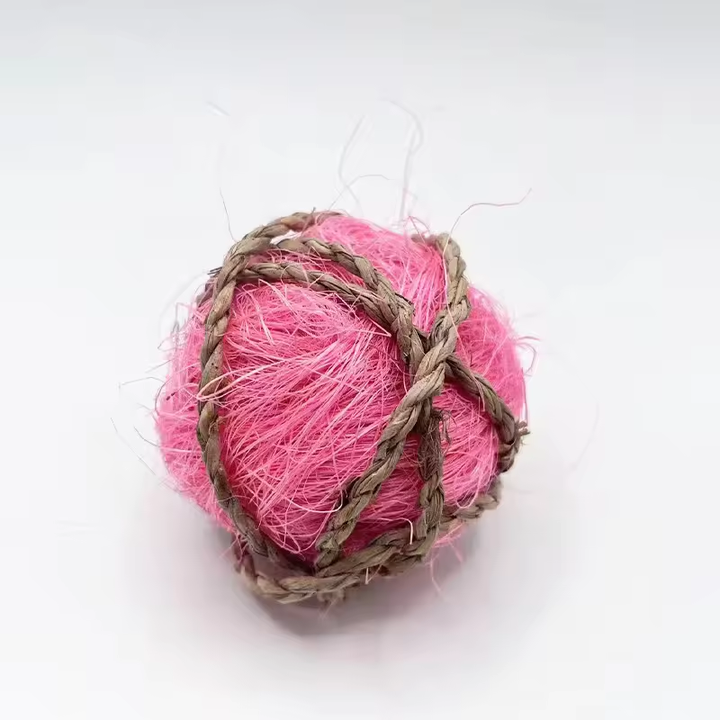 Natural Grass Ball Rabbit Toy Grinding Teeth Handmade Hamster Grinding Teeth Chewing Toy Guinea Pig Toys