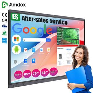 Amdox 86Inch 40-Point Touch <strong>4K</strong> LED Interactive Smart Board Education Whiteboard Flat Panel Android/Windows School Class - Product Image 1