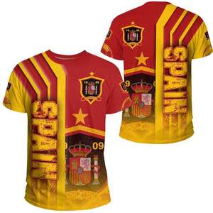 スペインのマタドールシールドタイプスポーツウェアメンズクルーネック半袖アウトドアスポーツTシャツ印刷オンデマンドロゴメンズシャツ