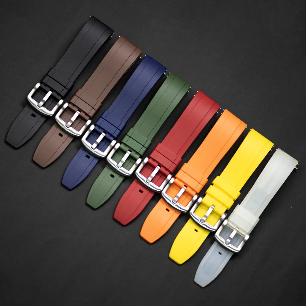 JUELONG Bracelet de montre en caoutchouc TPSIV étanche personnalisé 20 22 24 mm Bracelet de montre de plongée en silicone à dégagement rapide Bracelet populaire