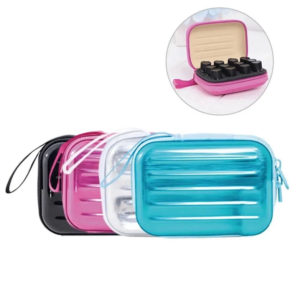 12 yuvaları uçucu yağlar taşıma çantası 1-3ML şişe taşınabilir küçük uçucu yağlar saklama çantası organizatör seyahat için organizatör