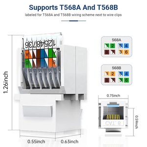 CAT6 RJ45 aletsiz Keystone Ethernet modülü krikolar adaptörü çoğaltıcı kadın ağ konektörü aracı ücretsiz RJ45 Keystone Jack - Product Image 5