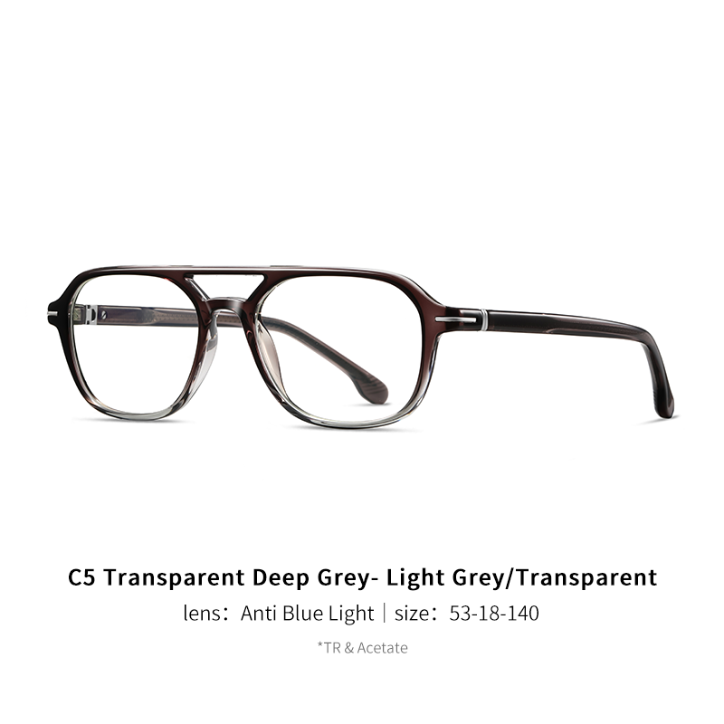 Transparente Gris Oscuro-Grises Claros