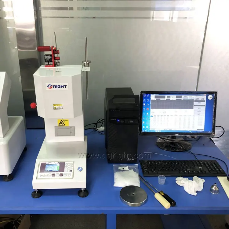 Aparato de punto de fusión ASTM D1238 Probador de tasa de flujo de fusión de polímero de índice de flujo de fusión de termoplásticos para plástico