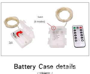Outdoor 30-<strong>LED</strong> <strong>LED</strong> Christmas <strong>String</strong> <strong>Lights</strong> <strong>with</strong> 220v 3-Function Flashing Modes Button Battery Box Holiday Season Style <strong>LED</strong> Tree - Product Image 3