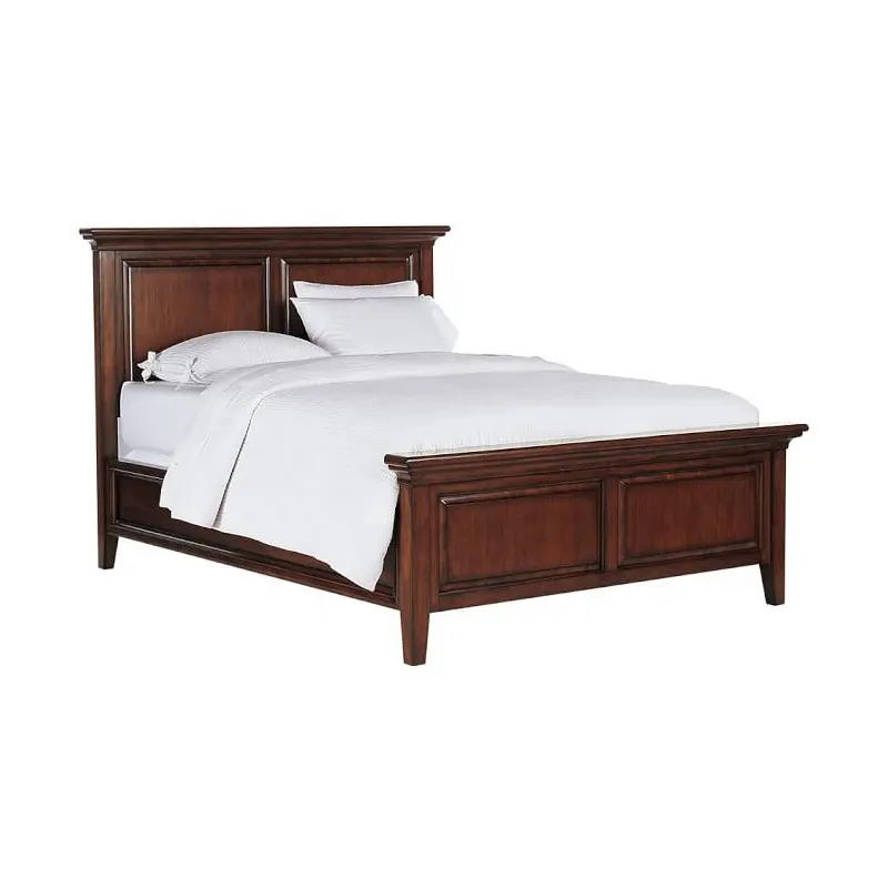 New Arrival Wooden Bed with Mahogany Color Finished Bed Frame & Headboard King Size Storage Platform Bed
