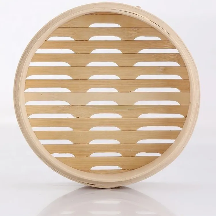 Eco-Friendly Natural Mini Bamboo Steamer Basket Camadas com alta qualidade 4/5/6/7/8/9/10/11/12/16 polegada