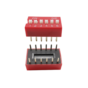สวิตช์แบบสไลด์สวิตช์โมดูล1 2 3 4 5 6 8 9 10Pin 2.54มม. สวิตช์กดตำแหน่งแบบจุ่ม - Product Image 6